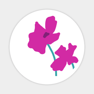 Fuchsia Ranunculus in Colorist style Magnet